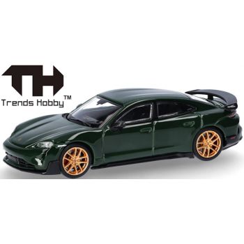 Porsche Taycan Turbo GT- grün, Motorhaube zum öffnen, Trends Hobby, Maßstab 1:64