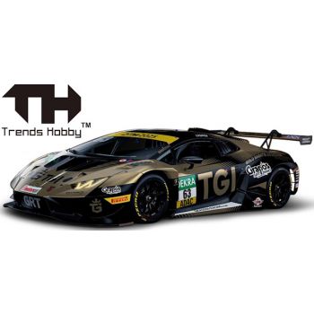 Lamborghini Huracan GT3 EVO2 - DTM 2025 No. 63, Motorabdeckung abnehmbar, Trends Hobby, Maßstab 1:64