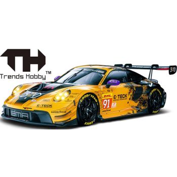 Porsche 911 GT3 R Le Mans 24H, 2024 No.91, Motorhaube zum öffnen, Trends Hobby, Maßstab 1:64