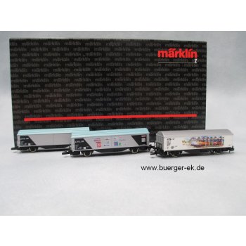 CFL-Set mit 3 Schiebewandwagen (8656): CFL / CFL-Sponsoren / CFL-Lokschuppen, 3 Wagen