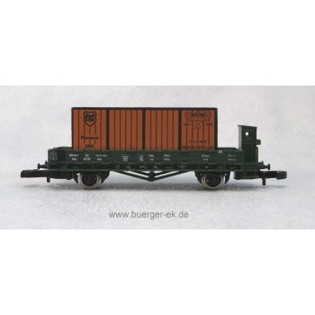 Märklin Museumswagen 1991, Museum 1991 (Flachwagen mit Bremserhaus, beladen mit Container)