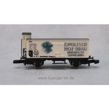 Englisch Hof-Bräu, Brauerei Cluss Ludwigsburg (Gedeckter Altbaugüterwagen mit Bremserhaus)