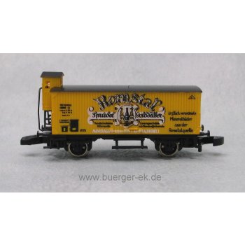 Remstal Sprudel Gold/Silber (Altbaugüterwagen mit Bremserhaus)