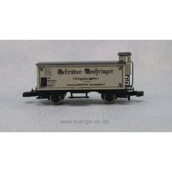 Gebrüder Boehringer (II), Göppingen (Gedeckter Altbaugüterwagen mit Bremserhaus, dunkelgrau)
