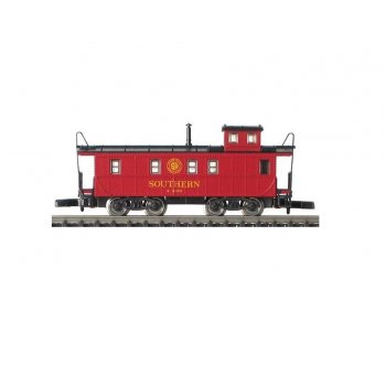 Güterzugbegleitwagen Caboose, U.S.A. der Southern Railroad Company, rot, Dach schwarz, gelber Aufdruck, mini-club
