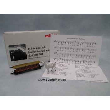 Modelleisenbahn-Ausstellung 11.Internationale Stuttgart 1993 mit Ziegenbock!, (Spezielle Verpackung mit Widmung von Geschäftsführer Topp),