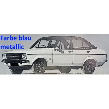 Ford Escort 4-türig, blau metallic, Baujahr 1975