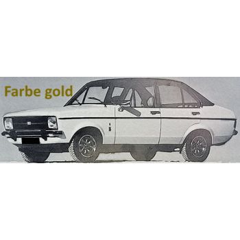 Ford Escort 4-türig, gold, Baujahr 1975
