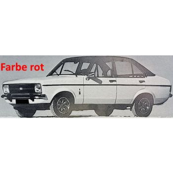 Ford Escort 4-türig, rot, Baujahr 1975