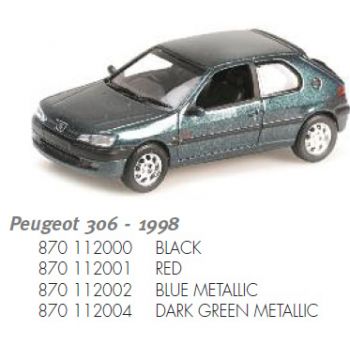 Peugeot 306 zweitürig, blau metallic, Baujahr 1998