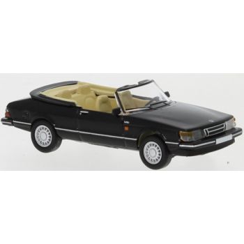 Saab 900 Cabriolet offen, schwarz, Baujahr 1986, von PCX