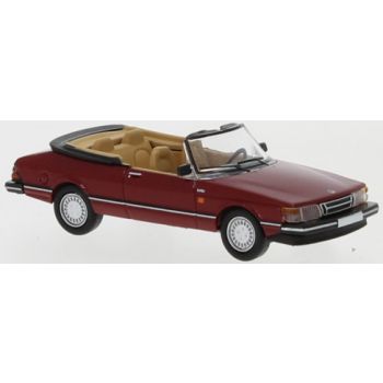 Saab 900 Cabriolet offen, dunkelrot, Baujahr 1986, von PCX