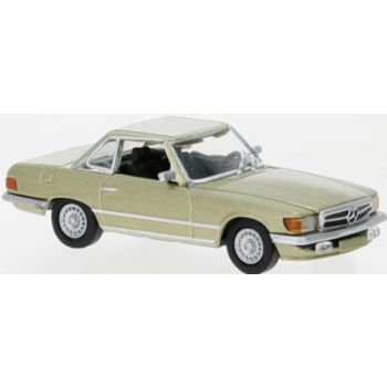 Mercedes-Benz SL (R107) geschlossen, hellgrün metallic, Baujahr 1971, PCX