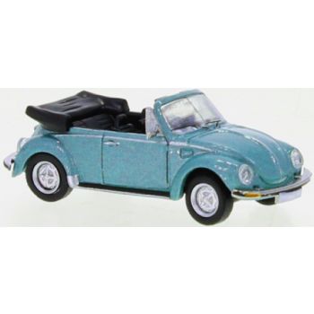 VW Käfer 1303 Cabriolet offen, helltürkis metallic, Baujahr 1979, von PCX