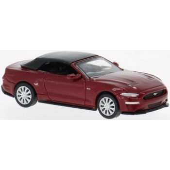 Ford Mustang VI Cabriolet, dunkelrot mit schwarzem Verdeck, Baujahr 2020, von PCX
