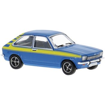 Opel Kadett C City Cityjet, dunkelblau mit gelben Dekorstreifen, Baujahr 1975, von PCX