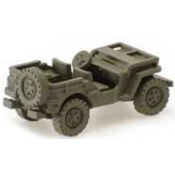 Jeep W mit Reserverad, Windschutzscheibe unten, lackiert