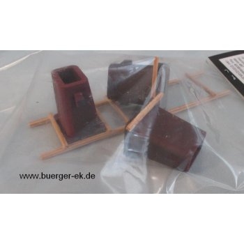 Gußkokillen im Transportgestell, L: 12,5 cm