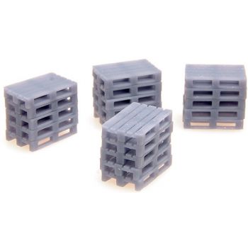 Europaletten, Set mit 20 Stück, grau, unlackiert