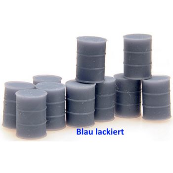Ölfässer 120 Liter, 10 Stück, blau