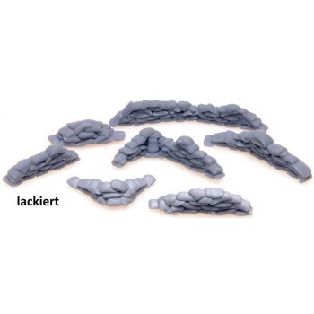 Sandsäcke, Barrikaden, 7 Stück, lackiert