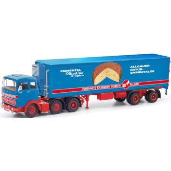 Mercedes-Benz LPS 2032 Kühlkoffer-Sattelzug, Vereinigte Käsereien Dürren Allgäu, Allgäuer Natur-Emmentaler