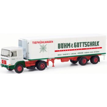 MAN F8 Kühlkoffer-Sattelzug, Böhm & Gottschalk Internationale Spedition Berlin Frankfurt M. Garching München Mannheim Neuss Rotterdam