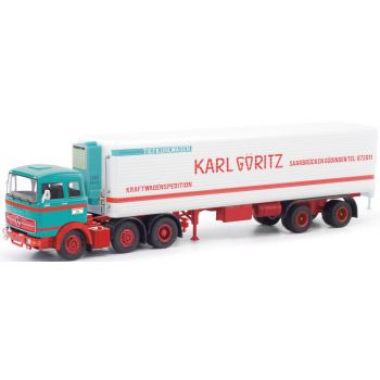 Mercedes-Benz LPS 2032 Kühlkoffer-Sattelzug, Karl Göritz Kraftwagenspedition Tiefkühlwagen Saarbrücken Güdingen
