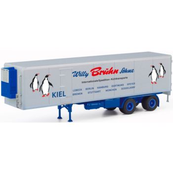 Kühlkofferauflieger, Willy Bruhn Söhne Internationale Spedition Kühltransporte, Kiel  Lübeck Berlin Hamburg Dortmund Speyer Bremen Stuttgart München