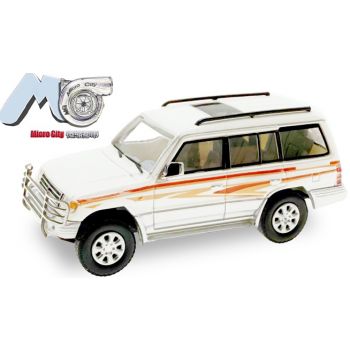 Mitsubishi Pajero, weiß mit Dekor, (MicroCity 87)