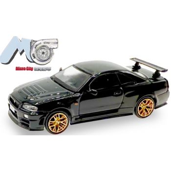 Nissan GTR 34, schwarz, (MicroCity 87)