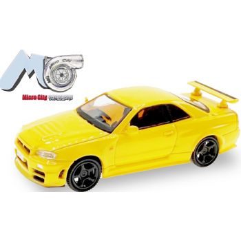 Nissan GTR 34, gelb, (MicroCity 87)