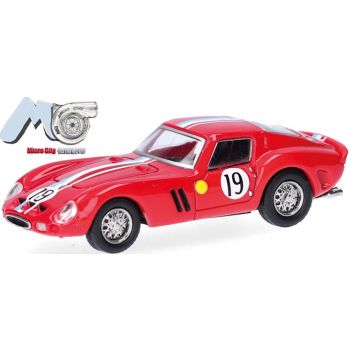 Ferrari 250 GTO mit Dekor No.19, rot, (MicroCity 87)