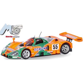 Mazda 787B mit Heckspoiler No.55, orange/grün, (MicroCity 87)