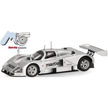 Mazda 787B mit Heckspoiler, silber, (MicroCity 87)