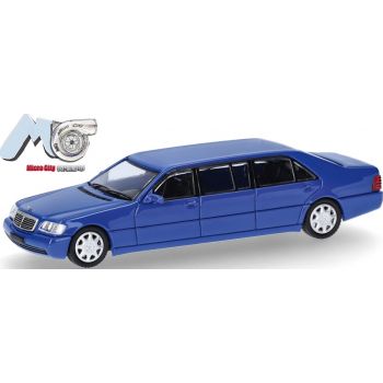 Mercedes-Benz S600 Pullmann, blau, (MicroCity 87)