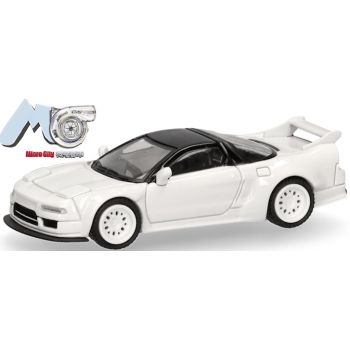 Honda NSX mit austauschbaren Scheinwerfern, weiß mit schwarzem Dach, (MicroCity 87)