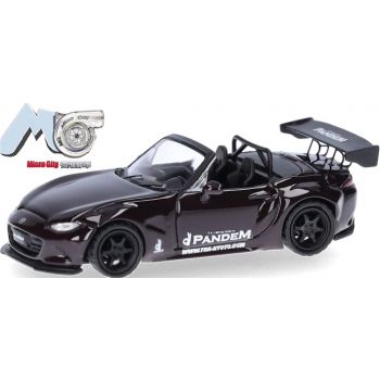 Mazda MX-5 Rocket Bunny mit Heckspoiler, aubergine, (MicroCity 87)