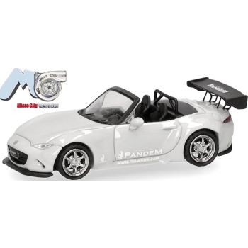 Mazda MX-5 Rocket Bunny mit Heckspoiler, grau, (MicroCity 87)