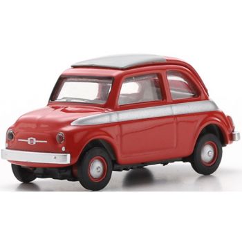 Fiat 500, rot mit weißem Dekor, Baujahr 1968