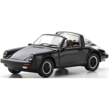 Porsche 911 Carrera 3.2 Targa, Cabrio offen, schwarz, Baujahr 1988