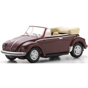 VW 1303 Käfer Cabriolet, Verdeck offen, dunkelrot, Baujahr 1965