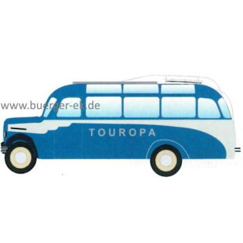 Borgward B 2000 - Kässbohrer Reisebus auf Borgward Fahrwerk, Touropa - Reisebüro der Deutschen Bundesbahn, Baujahr 1952