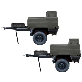 Wassertank-Anhänger WTA 900, Militär, neutral, (2 Stück)