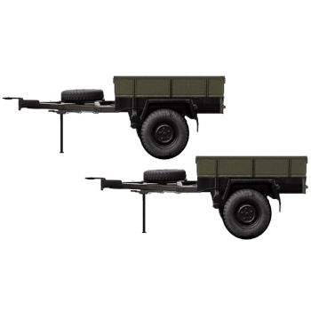 Anhänger HL 10 Hochpritsche, Militär, neutral, (2 Stück)