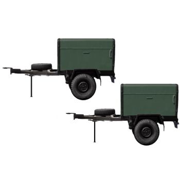 Anhänger HL 10 Kasten, Militär - neutral, (2 Stück)