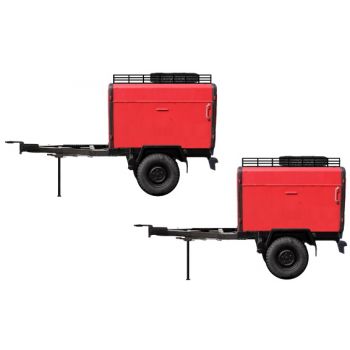 Anhänger HL 10 Kasten mit Dachträger, Feuerwehr - neutral, (2 Stück)