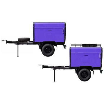 Anhänger HL 10 Kasten, Blaue Post der DDR, (2 Stück)