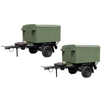 Anhänger TPE FSA Kasten, Militär - neutral, (2 Stück)