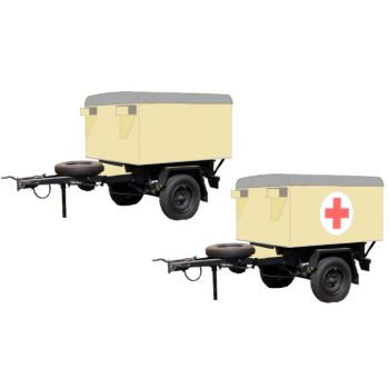 Anhänger TPE FSA Kasten, DRK - Deutsches Rotes Kreuz, (2 Stück)